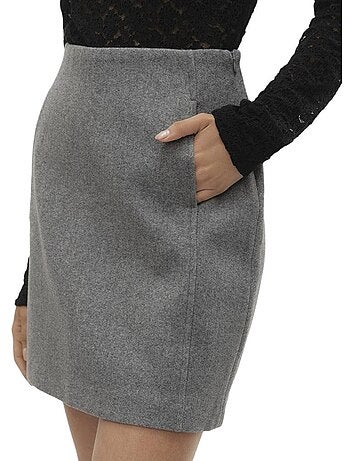 Vero moda fortune allison grijze damesrok