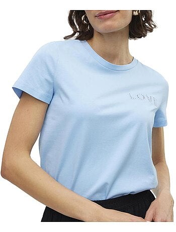Vero moda francis lichtblauw t-shirt voor dames