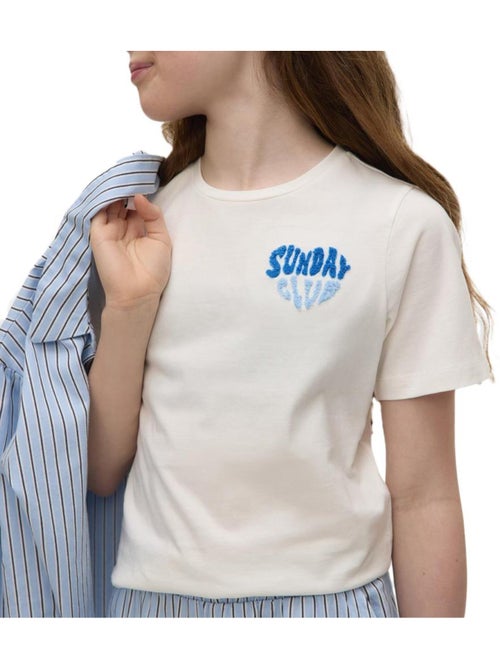 Vero Moda Frey Wit T-shirt voor Meisjes - Kiabi Vero Moda Frey Wit T-shirt voor Meisjes - Kiabi