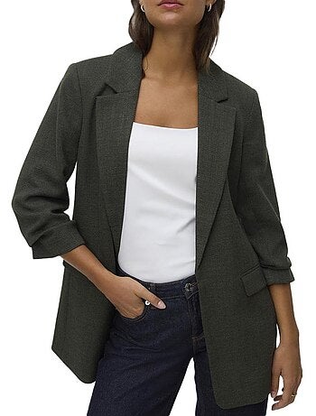 Vero moda frida kaki blazer voor dames - regular fit