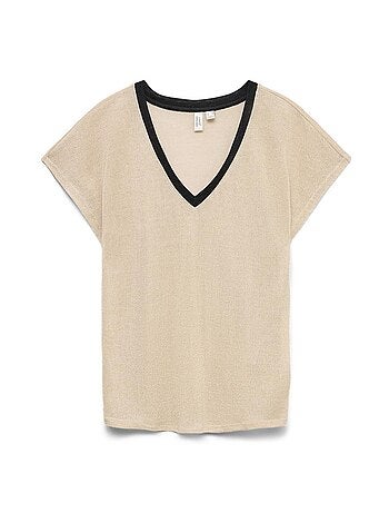 Vero moda gita beige t-shirt voor dames