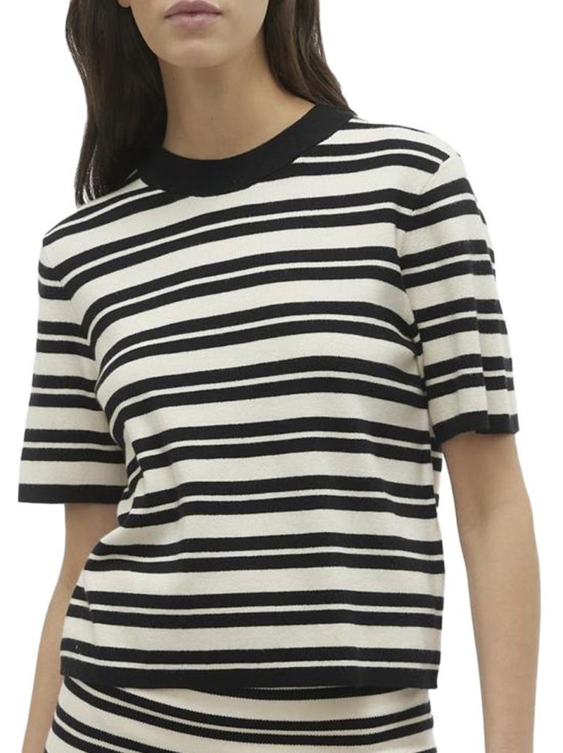 Vero Moda Gold Dames T-shirt Beige/Zwart Zwart - Kiabi