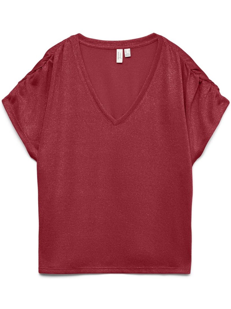 Vero Moda Golda Rood Dames T-shirt Rood - Kiabi