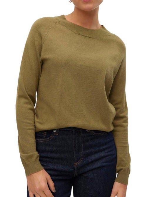 Vero Moda Happiness Kakikleurige Dames Trui - Kiabi Vero Moda Happiness Kakikleurige Dames Trui - Kiabi