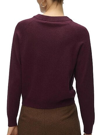 Vero moda happy dames trui blauw/beige