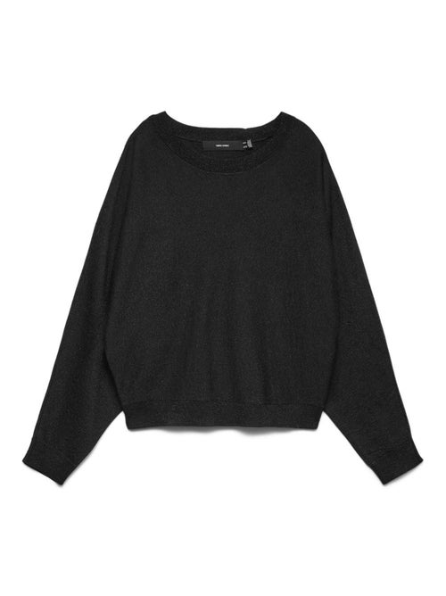 Vero Moda Happyglitter Batwing Trui Zwart Dames - Kiabi Vero Moda Happyglitter Batwing Trui Zwart Dames - Kiabi