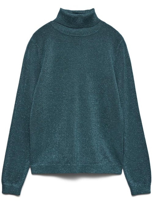 Vero Moda Happyglitter Coltrui Dames - Blauw met Pailletten - Kiabi Vero Moda Happyglitter Coltrui Dames - Blauw met Pailletten - Kiabi