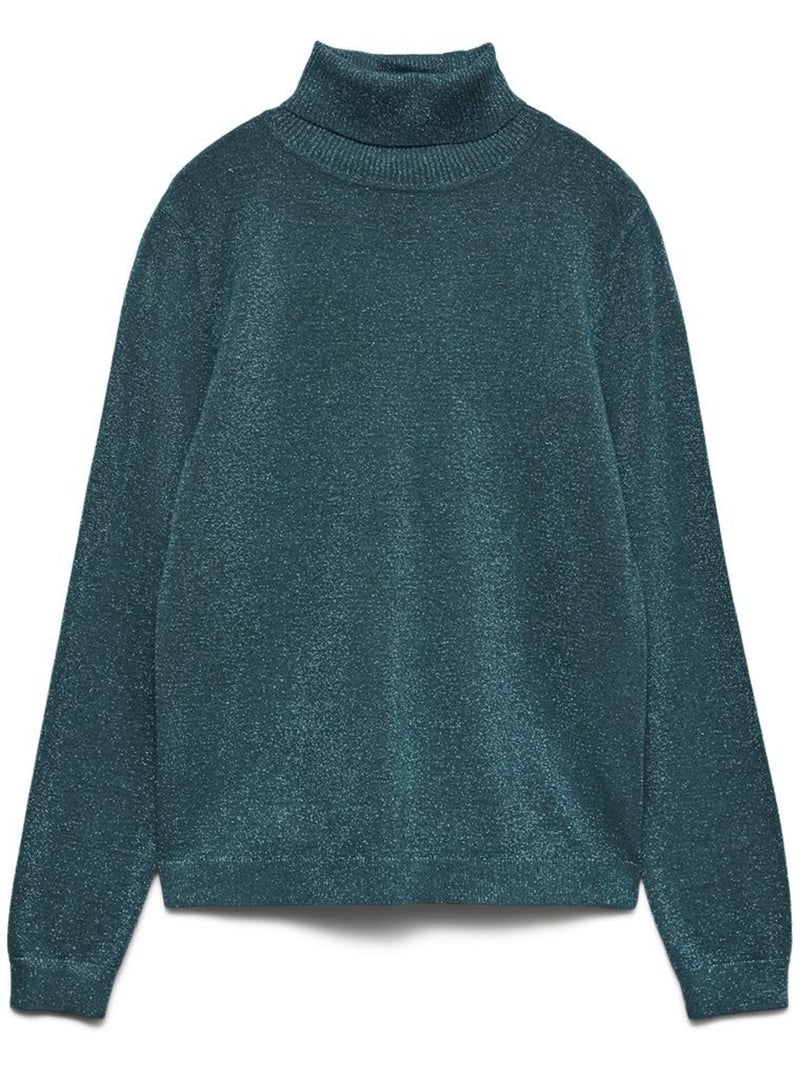 Vero Moda Happyglitter Coltrui Dames - Blauw met Pailletten Blauw - Kiabi
