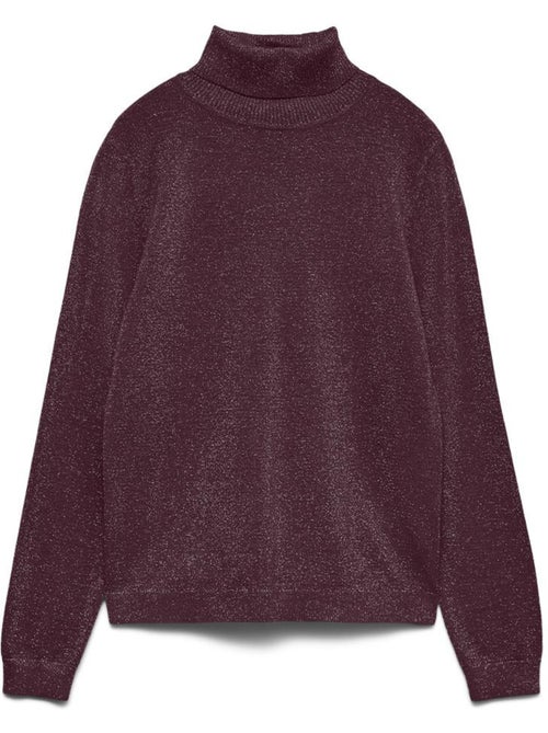 Vero moda happyglitter pruimkleurige dames trui - Kiabi