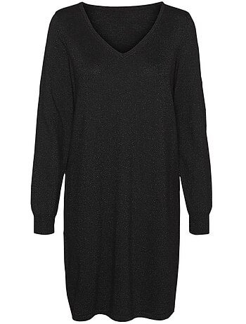 Vero moda happyshine zwarte jurk voor dames