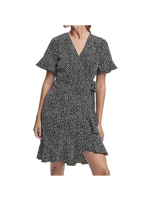 Vero Moda Henna Zwart-Witte Damesjurk - Kiabi Vero Moda Henna Zwart-Witte Damesjurk - Kiabi