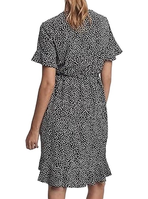 Vero Moda Henna Zwart-Witte Damesjurk - Kiabi Vero Moda Henna Zwart-Witte Damesjurk - Kiabi