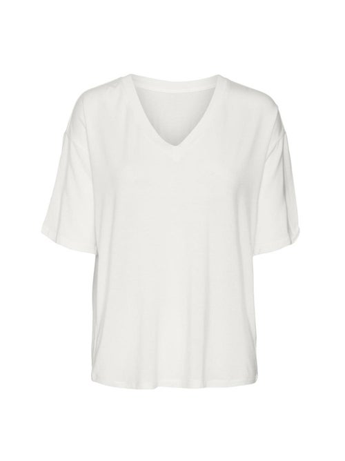 Vero Moda Hira Wit Dames T-shirt - Kiabi Vero Moda Hira Wit Dames T-shirt - Kiabi