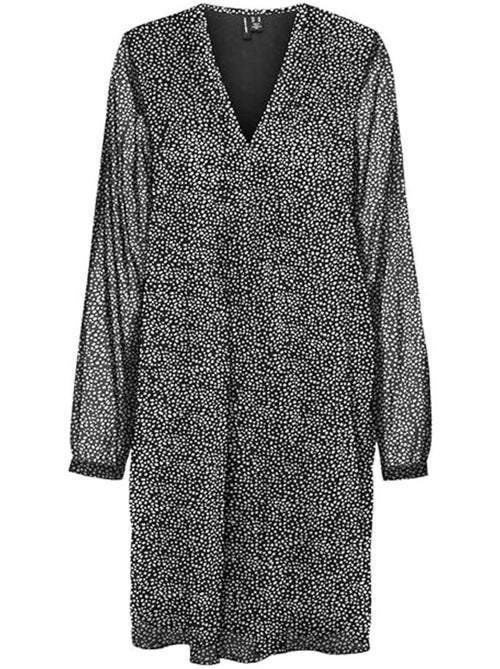 Vero Moda Holly Dames Jurk met Print Zwart - Kiabi Vero Moda Holly Dames Jurk met Print Zwart - Kiabi