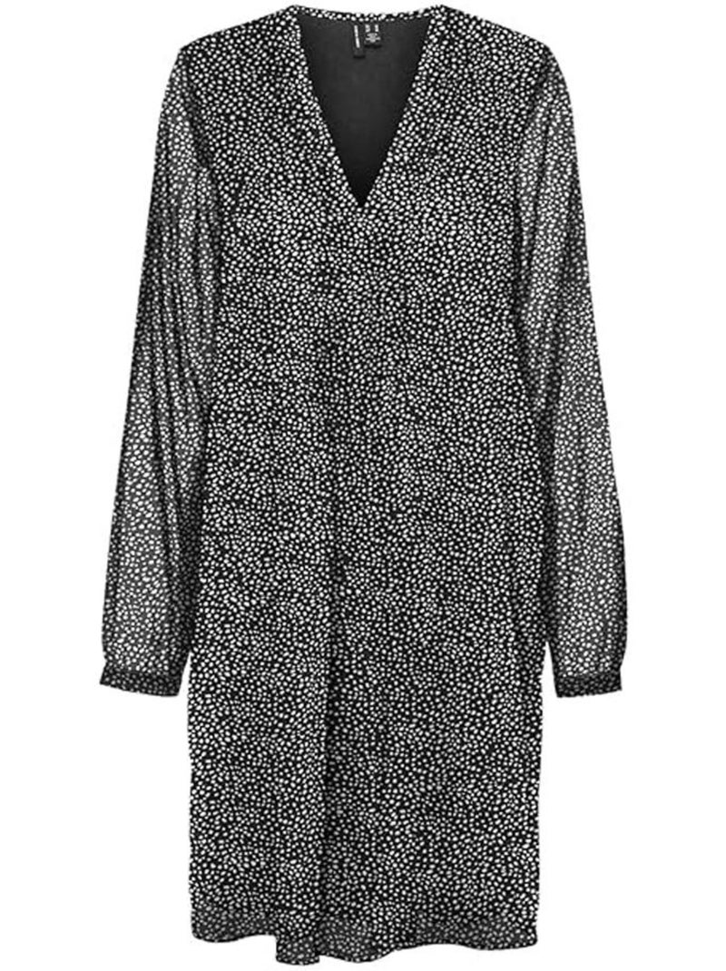 Vero Moda Holly Dames Jurk met Print Zwart Zwart - Kiabi