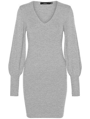 Vero moda holly lichtbeige gebreide jurk voor dames