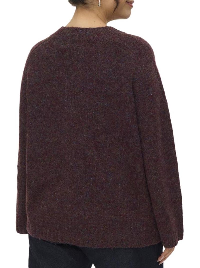 Vero Moda Ingrid Pruimkleurige Dames Trui Pruimpaars - Kiabi
