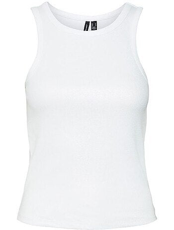 Vero moda isa witte dames top - mouwloze tanktop