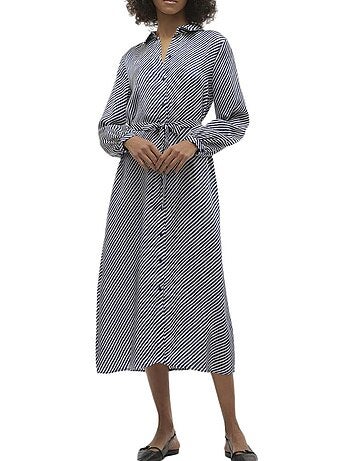 Vero moda izel gestreepte blauwe damesjurk