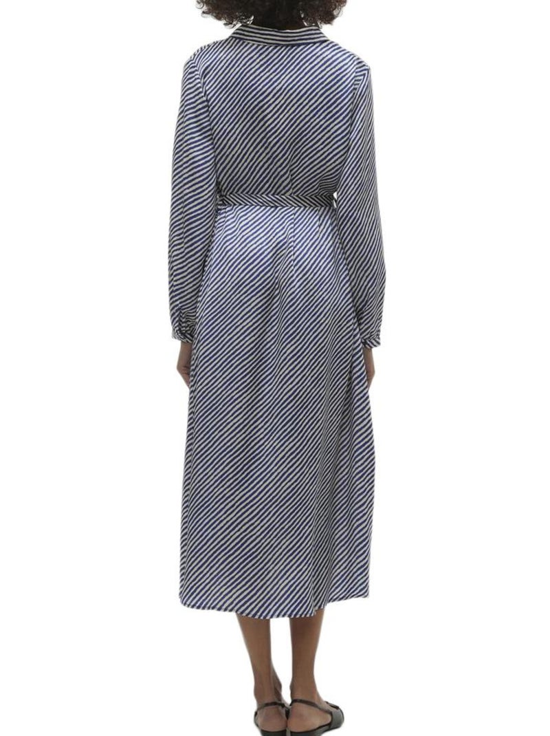 Vero Moda Izel Gestreepte Blauwe Damesjurk Wit - Kiabi