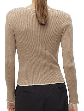 Vero moda joan beige dames trui