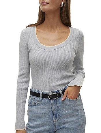 Vero moda joan beige dames trui