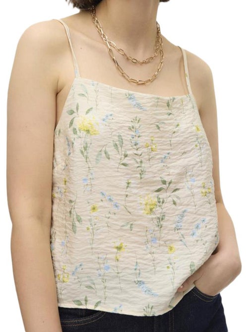 Vero Moda Josie Dames Top met Print - Beige - Kiabi Vero Moda Josie Dames Top met Print - Beige - Kiabi