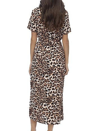 Vero moda joy damesjurk zwart/wit met patroon