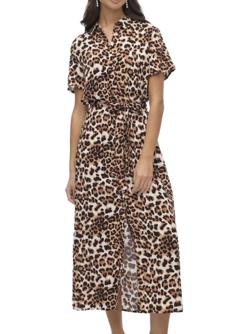 Vero Moda Joy Damesjurk Zwart/Wit met Patroon - Kiabi Vero Moda Joy Damesjurk Zwart/Wit met Patroon - Kiabi