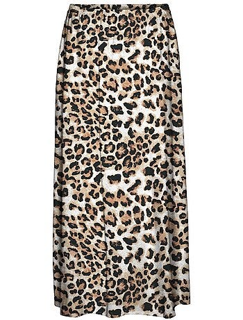 Vero moda joy maxi luipaardprint lange rok voor dames