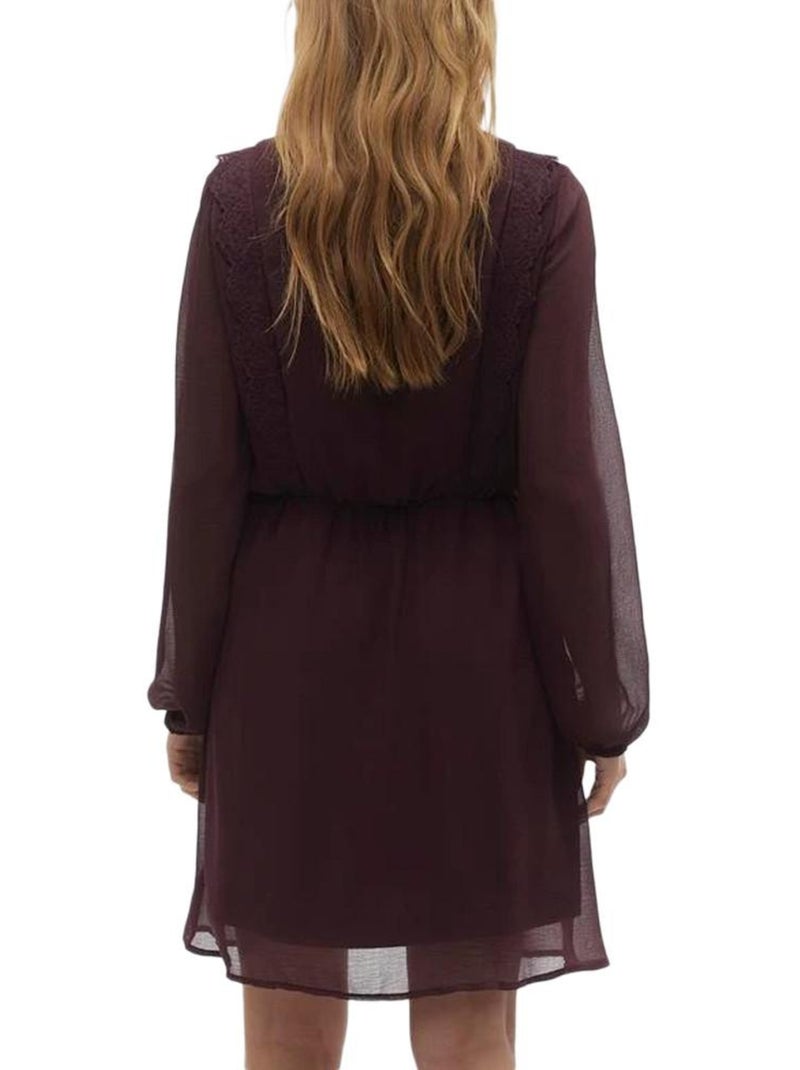 Vero Moda Juna Bordeauxrode Jurk voor Dames Bordeaux - Kiabi