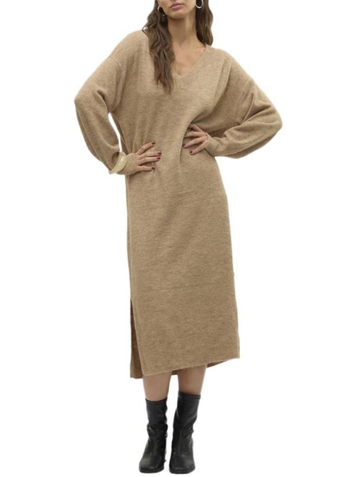 Vero Moda Jupiter Bruine Jurk voor Dames - Kiabi Vero Moda Jupiter Bruine Jurk voor Dames - Kiabi
