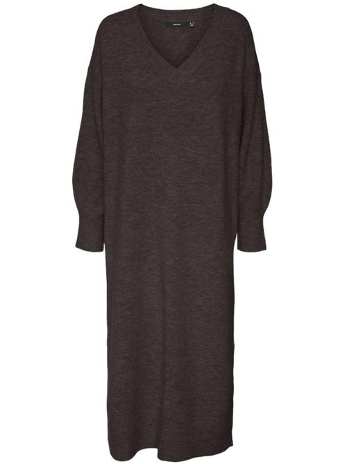 Vero Moda Jupiter Donkerbruine Jurk voor Dames - Kiabi Vero Moda Jupiter Donkerbruine Jurk voor Dames - Kiabi
