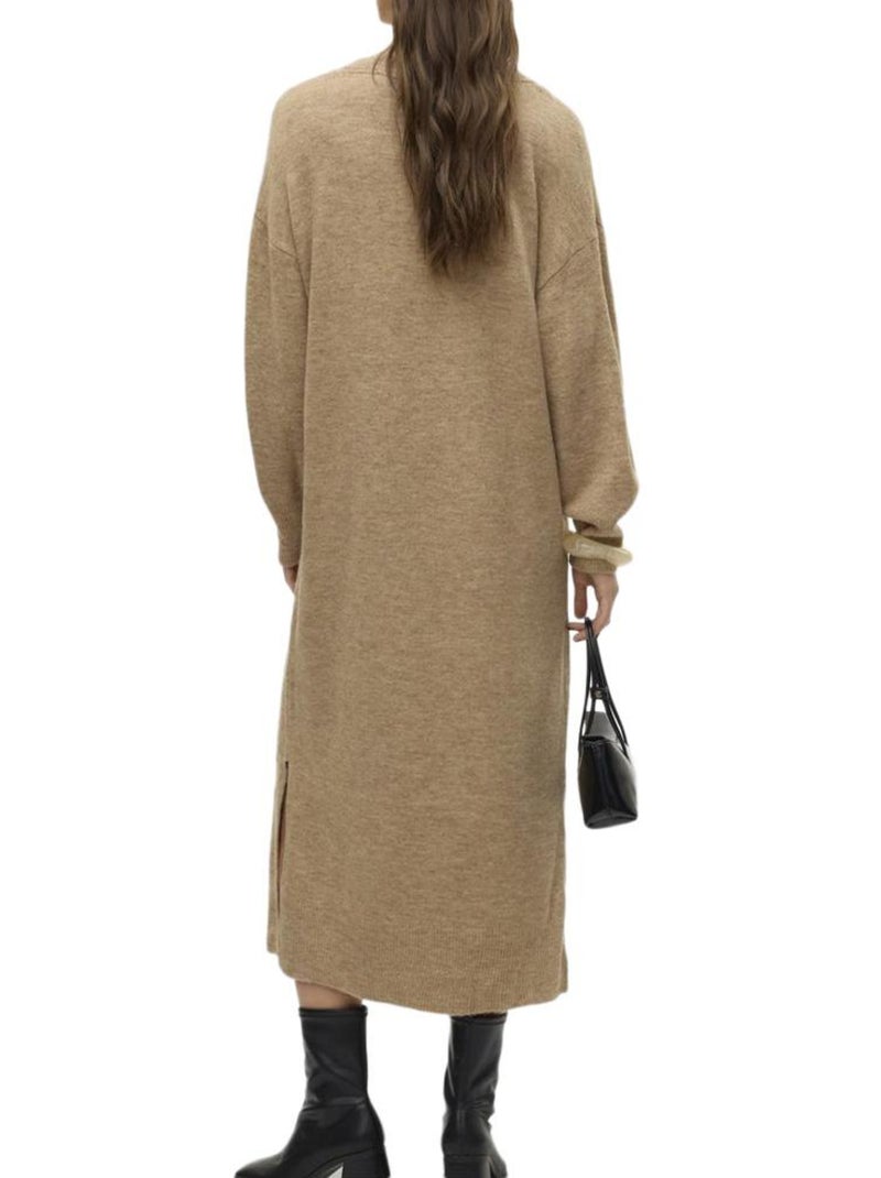 Vero Moda Jupiter Donkerbruine Jurk voor Dames Cappuccinobruin - Kiabi