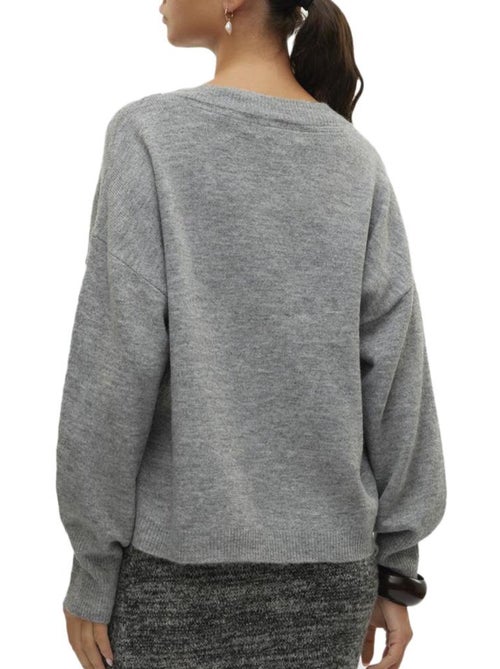 Vero Moda Jupiter Grijze Dames Trui - Kiabi Vero Moda Jupiter Grijze Dames Trui - Kiabi