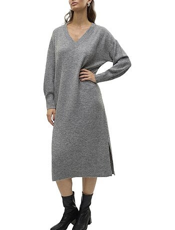 Vero moda jupiter grijze jurk voor dames