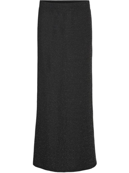 Vero Moda Kanva Dames Pailletten Rok Zwart/Zilver - Kiabi Vero Moda Kanva Dames Pailletten Rok Zwart/Zilver - Kiabi