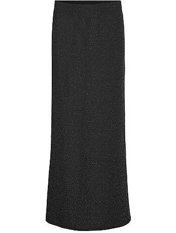 Vero moda kanva dames pailletten rok zwart/zilver