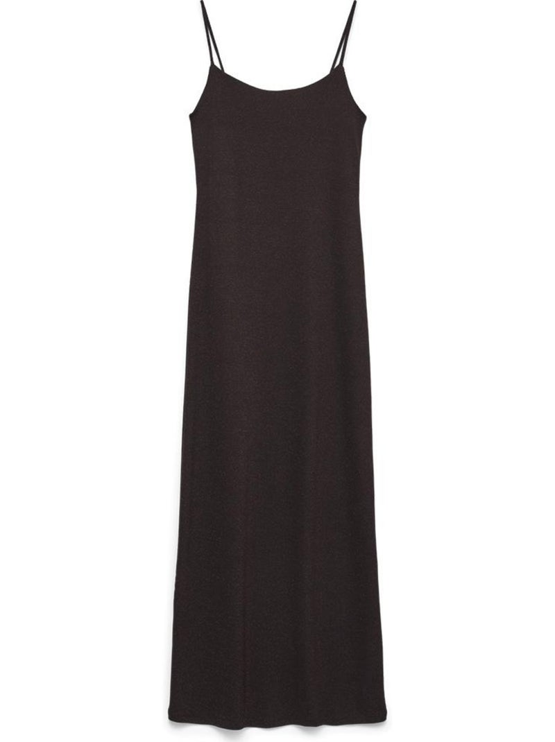 Vero Moda Kanva Donkerbruine Nauwsluitende Jurk tot op de Enkel voor Dames Cappuccinobruin - Kiabi