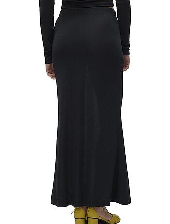 Vero moda kanva dames pailletten rok zwart/zilver