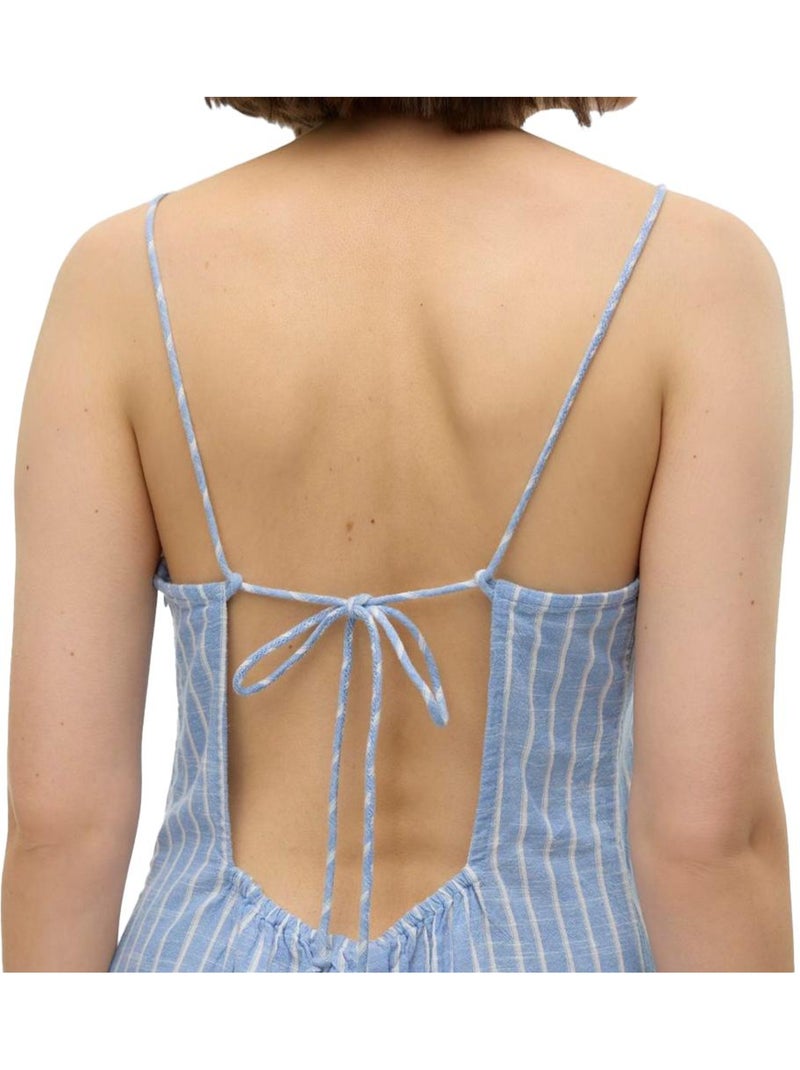 Vero Moda Kaori Blauwe Jurk voor Dames Blauw - Kiabi