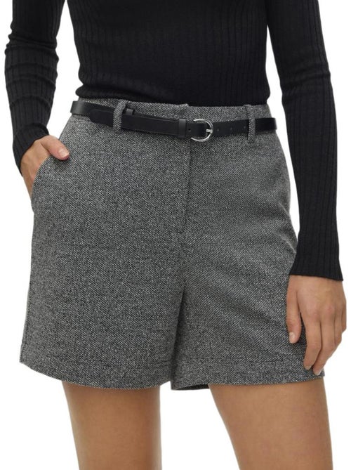 Vero moda karly korte broek dames - grijs/zwart - Kiabi