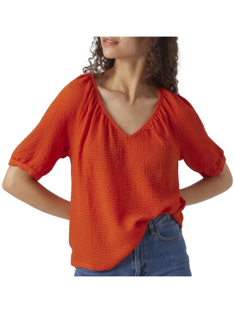 Vero Moda Kassi Rood T-shirt voor Dames Rood - Kiabi
