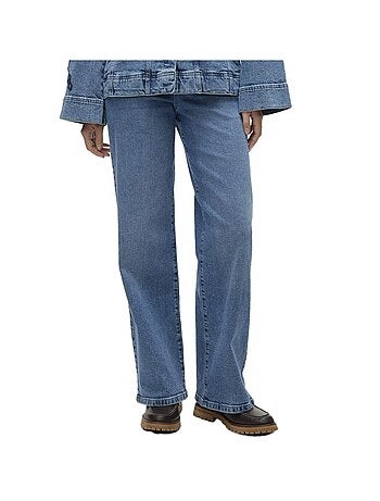 Vero moda kathy blauwe straight leg jeans voor dames