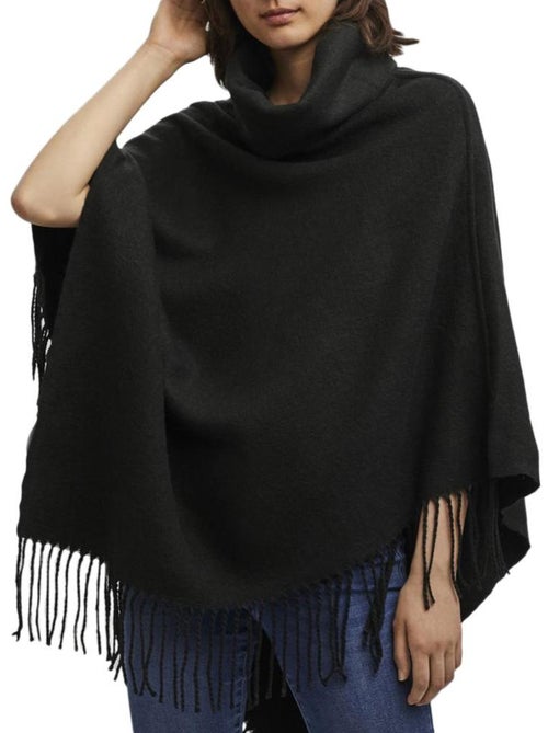 Vero Moda Kleo Zwarte Poncho voor Dames - Kiabi Vero Moda Kleo Zwarte Poncho voor Dames - Kiabi