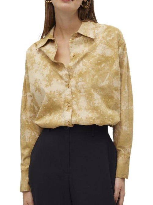 Vero Moda Kristee Camel Damesoverhemd - Kiabi Vero Moda Kristee Camel Damesoverhemd - Kiabi