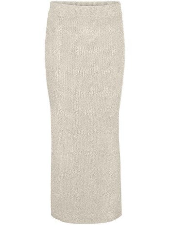 Vero moda lange beige rok voor dames met puffmouwen
