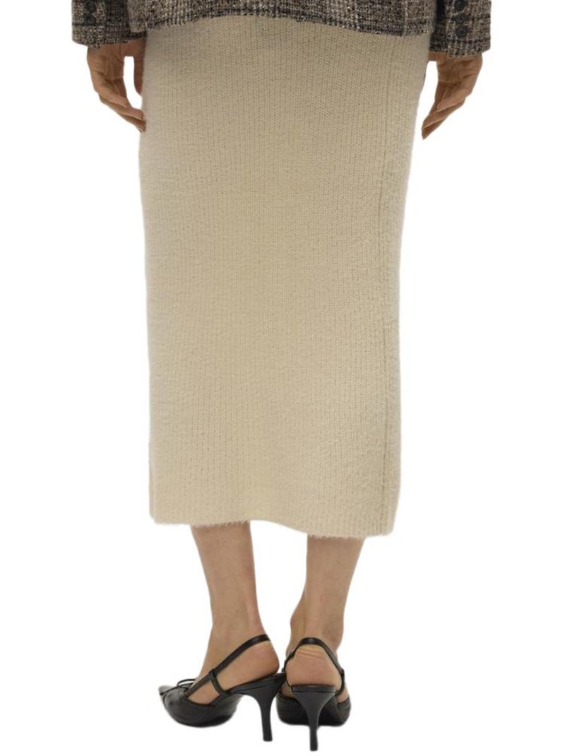 Vero Moda Lange Beige Rok voor Dames met Puffmouwen Beige - Kiabi