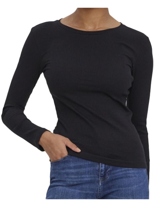 Vero moda lavender zwart t-shirt met lange mouwen voor dames - Kiabi Vero moda lavender zwart t-shirt met lange mouwen voor dames - Kiabi