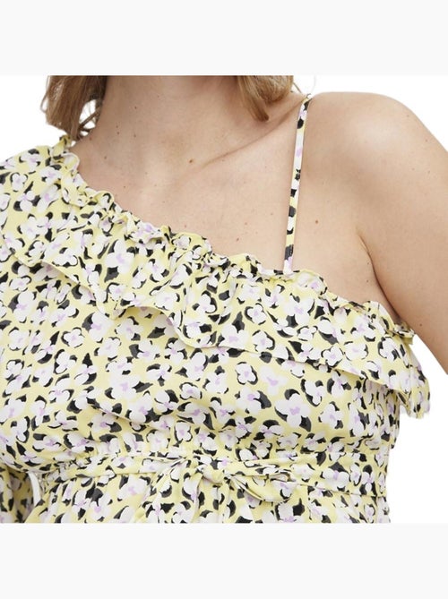 Vero Moda Lea Zwangerschapsjurk Zwart/Geel - Kiabi Vero Moda Lea Zwangerschapsjurk Zwart/Geel - Kiabi